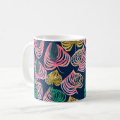 Aquarellfarbene nahtlose Blumenmuster-Äste Kaffeetasse (Vorderseite Links)