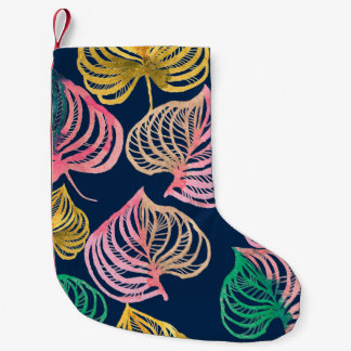 Aquarellfarbene nahtlose Blumenmuster-Äste Kleiner Weihnachtsstrumpf