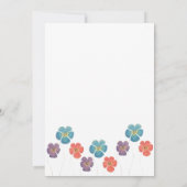 Aquarellfarbene Niedliche Hühnerfamilie 1. Geburts Einladung (Rückseite)