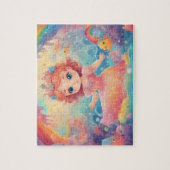 Aquarellfarbene Niedliche Prinzessin Puzzle (Vertikal)