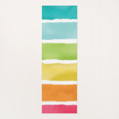 Aquarellfarbene Niedliche Regenbogenfarben. Yogamatte (Rückseite)