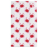 Aquarellfarbene niedliche rote Krabben Strandgesta Kleine Geschenktüte (Rückseite)