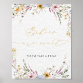 Aquarellfarbene Niedliche Wildblumen Kinder sind S Poster (Vorne)