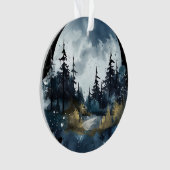 Aquarellfarbene Nightsky-Ansicht mit großem Mond Ornament (Vorderseite)