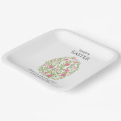 Aquarellfarbene Ostereier glückliche Ostern Pappteller (Gewinkelt)