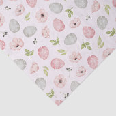 Aquarellfarbene Osterlackierte Eier und Blume Rosa Seidenpapier (Ausschnitt)