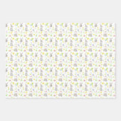 Aquarellfarbene Ostern Sonnige Kaninchen Blume Geschenkpapier Set (Vorderseite 3)