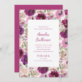 Aquarellfarbene Party Einladung (Vorne/Hinten)