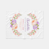 Aquarellfarbene Personalisierte Babybäume Fleecedecke (Vorderseite (Horizontal))