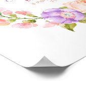 Aquarellfarbene Personalisierte Babybäume Poster (Ecke)