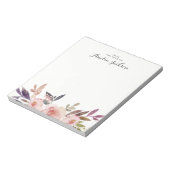 Aquarellfarbene Personalisierte Notepad-Stationier Notizblock (Rotiert)