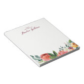 Aquarellfarbene Personalisierte Notepad-Stationier Notizblock (angewinkelt)