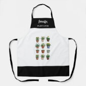 Aquarellfarbene Pflanze Blume mit Monogramm Pflanz Schürze (Vorderseite)