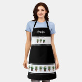 Aquarellfarbene Pflanze Blume mit Monogramm Pflanz Schürze (Getragen)