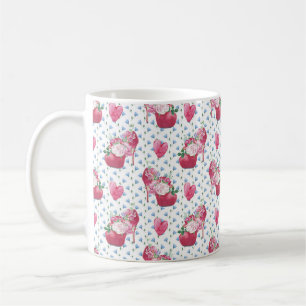 Aquarellfarbene Pink Peongs, Aquarellschuh Kaffeetasse