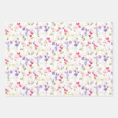 Aquarellfarbene Platterbsen hübsch Geschenkpapier Set (Vorderseite)