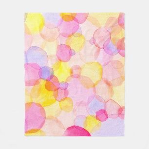 Aquarellfarbene Polka-Punkte nahtloses Muster Fleecedecke