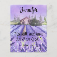 Aquarellfarbene Provence Lavender Scripture ermuti