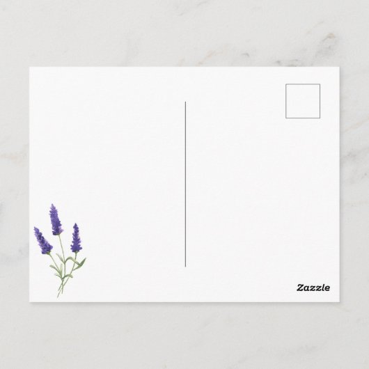 Aquarellfarbene Provence Lavender Scripture ermuti Postkarte (Rückseite)