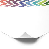 Aquarellfarbene Regenbogenfarbe Zickzack Herzdruck Fotodruck (Ecke)