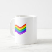 Aquarellfarbene Regenbogenfarben Kaffeetasse (Vorderseite Links)
