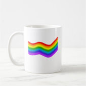 Aquarellfarbene Regenbogenfarben Kaffeetasse (Links)