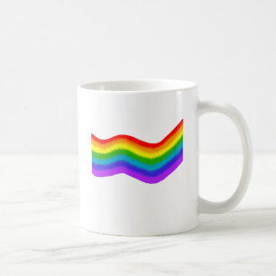 Aquarellfarbene Regenbogenfarben Kaffeetasse