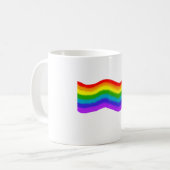 Aquarellfarbene Regenbogenfarben Kaffeetasse (Vorderseite Links)