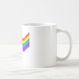 Aquarellfarbene Regenbogenfarben Kaffeetasse