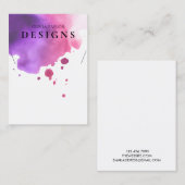 Aquarellfarbene rosa Aquarellfarbenkette Display-K Visitenkarte (Vorne/Hinten)