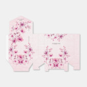 Aquarellfarbene Rosa Blume Gefälligkeitsbox Geschenkschachtel (Ungefaltet)