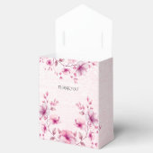 Aquarellfarbene Rosa Blume Gefälligkeitsbox Geschenkschachtel (Geöffnet)