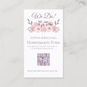 Aquarellfarbene rosa Blume - Registrierung für Hoc Visitenkarte (Rückseite)