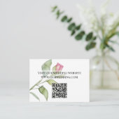 Aquarellfarbene Rosa Blütenblätter Rose Hochzeit Begleitkarte (Stehend Vorderseite)