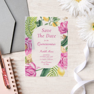 Aquarellfarbene Rosa Blütenstände Pergament Einladungen