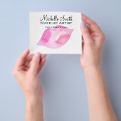 Aquarellfarbene Rosa Lippen Make-up Flyer (Gruppe)