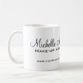Aquarellfarbene Rosa Lippen Make-up Kaffeetasse (Links)