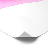 Aquarellfarbene Rosa Lippen Make-up Poster (Ecke)