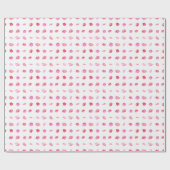 Aquarellfarbene Rosa Lippen. Muster Chic, trendige Geschenkpapier (Flach)