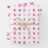 Aquarellfarbene Rosa Lippen. Muster Chic, trendige Geschenkpapier Set (Beispiel)