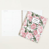 Aquarellfarbene rosa Peonies Blumenmuster Chic Cus Planer (Anzeige)
