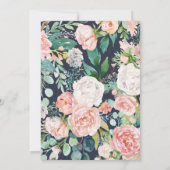 Aquarellfarbene Rosa Rose Gold Foto Abschluss Ankündigung (Rückseite)