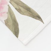 Aquarellfarbene Rosa Zitronen: Blumengeschmack Fleecedecke (Ecke)