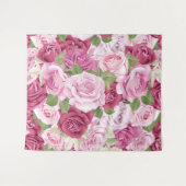 Aquarellfarbene Rose 10 Wandteppich (Vorderseite (Horizontal))