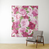 Aquarellfarbene Rose 10 Wandteppich (Beispiel)