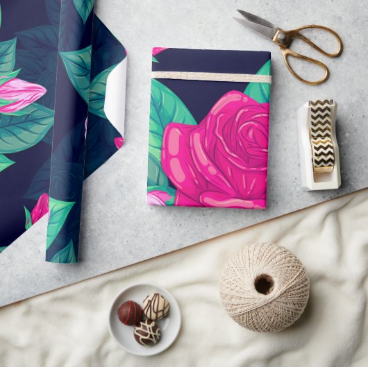 Aquarellfarbene Rose 13 Geschenkpapier (Basteln)