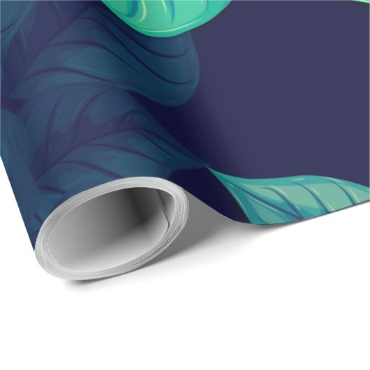 Aquarellfarbene Rose 13 Geschenkpapier (Rolleneckpunkt)