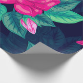 Aquarellfarbene Rose 13 Geschenkpapier (Ecke)