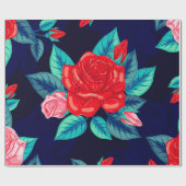 Aquarellfarbene Rose 14 Geschenkpapier (Flach)