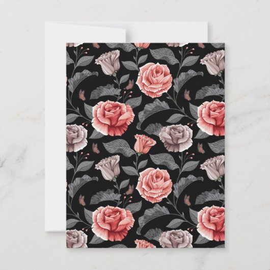 Aquarellfarbene Rose 15 Mitteilungskarte (Vorderseite)